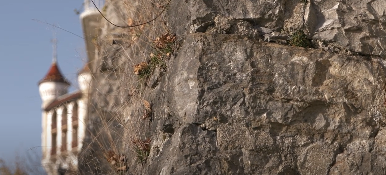 Caux Palace retaining wall